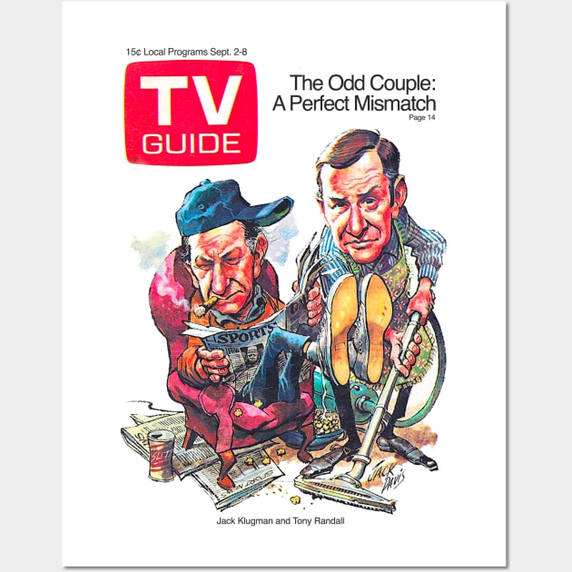 1972 TV Guide Odd Couple cover Wall Art by Pop Fan Shop